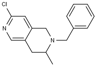 2-苄基-7-氯-3-甲基-1,2,3,4-四氢-2,6-萘啶 结构式