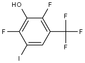 2,6-二氟-3-碘-5-(三氟甲基)苯酚 结构式