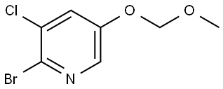 2-溴-3-氯-5-(甲氧基甲氧基)吡啶 结构式