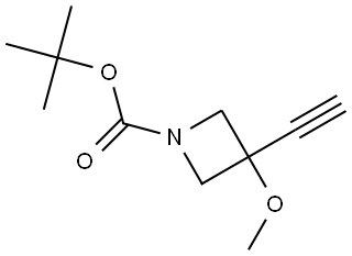 tert-butyl 3-ethynyl-3-methoxyazetidine-1-carboxylate 结构式