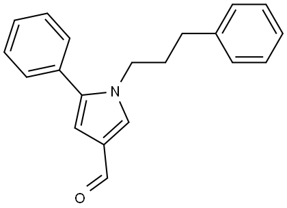 5-苯基-1-(3-苯基丙基)-1H-吡咯-3-甲醛 结构式