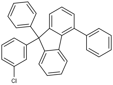 9-(3-氯苯基)-4,9-二苯基-9H-芴 结构式