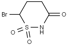 6-溴-1,2-噻嗪烷-3-酮1,1-二氧化物 结构式