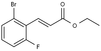 (E)-3-(2-溴-6-氟苯基)丙烯酸乙酯 结构式