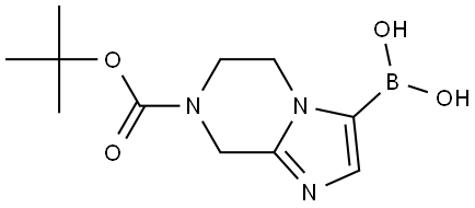 (7-(叔丁氧基羰基)-5,6,7,8-四氢咪唑并[1,2-A]吡嗪-3-基)硼酸 结构式