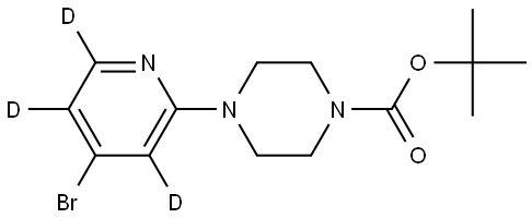 tert-butyl 4-(4-bromopyridin-2-yl-3,5,6-d3)piperazine-1-carboxylate 结构式