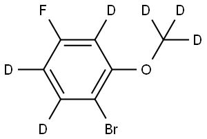 1-bromo-4-fluoro-2-(methoxy-d3)benzene-3,5,6-d3 结构式