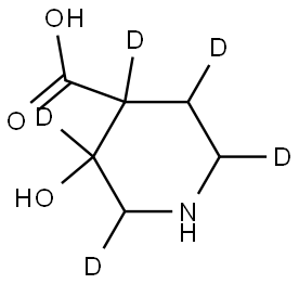 3-hydroxypiperidine-4-carboxylic-2,3,4,5,6-d5 acid 结构式