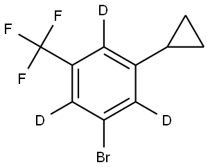 1-bromo-3-cyclopropyl-5-(trifluoromethyl)benzene-2,4,6-d3 结构式