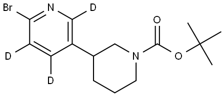 tert-butyl 3-(6-bromopyridin-3-yl-2,4,5-d3)piperidine-1-carboxylate 结构式