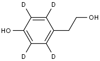 4-(2-hydroxyethyl)phen-2,3,5,6-d4-ol 结构式