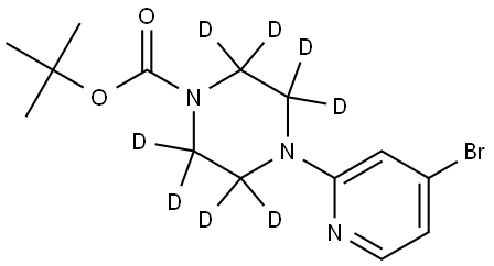 tert-butyl 4-(4-bromopyridin-2-yl)piperazine-1-carboxylate-2,2,3,3,5,5,6,6-d8 结构式