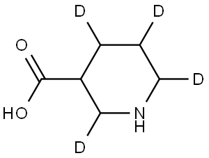 piperidine-3-carboxylic-2,4,5,6-d4 acid 结构式