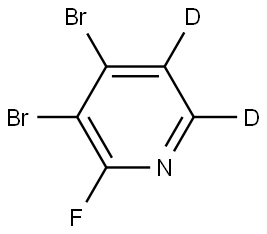 3,4-dibromo-2-fluoropyridine-5,6-d2 结构式