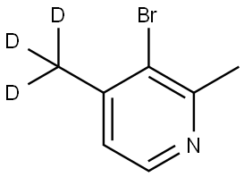 3-bromo-2-methyl-4-(methyl-d3)pyridine 结构式