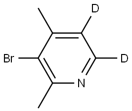 3-bromo-2,4-dimethylpyridine-5,6-d2 结构式