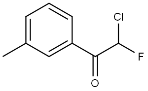 2-Chloro-2-fluoro-1-(3-methylphenyl)ethanone 结构式