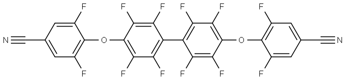 4,4'-((全氟-[1,1'-联苯]-4,4'-二基)双(氧基))双(3,5-二氟苯甲腈) 结构式