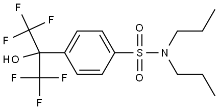 BENZENESULFONAMIDE, N,N-DIPROPYL-4-[2,2,2-TRIFLUORO-1-HYDROXY-1-(TRIFLUOROMETHYL)ETHYL]- 结构式