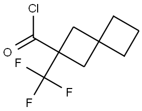 2-(Trifluoromethyl)spiro[3.3]heptane-2-carbonyl chloride 结构式