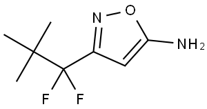 3-(1,1-二氟-2,2-二甲基丙基)异噁唑-5-胺 结构式