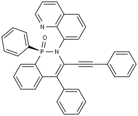 (S)-1,4-diphenyl-3- (phenylethynyl)-2-(quinolin-8- yl)-2H-
benzo[c][1,2]azaphosphinine 1- oxide 结构式