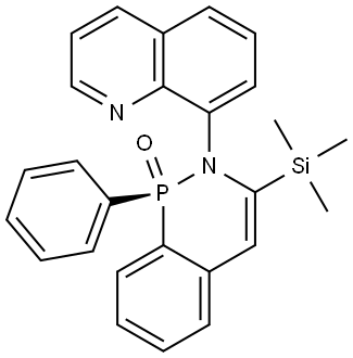 (S)-1-phenyl-2-(quinolin-8-yl)- 3-(trimethylsilyl)-2H- benzo[c][1,2]azaphosphinine 1- oxide 结构式