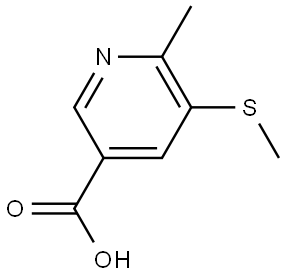 6-methyl-5-(methylthio)nicotinic acid 结构式