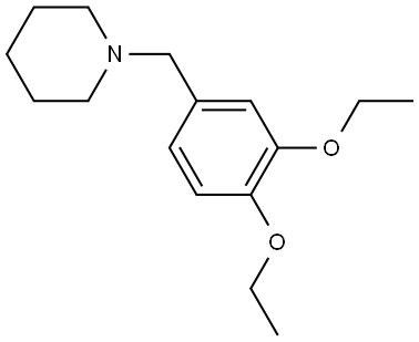 1-[(3,4-Diethoxyphenyl)methyl]piperidine 结构式