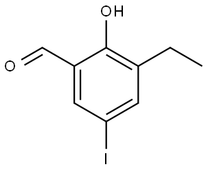 Benzaldehyde, 3-ethyl-2-hydroxy-5-iodo- 结构式
