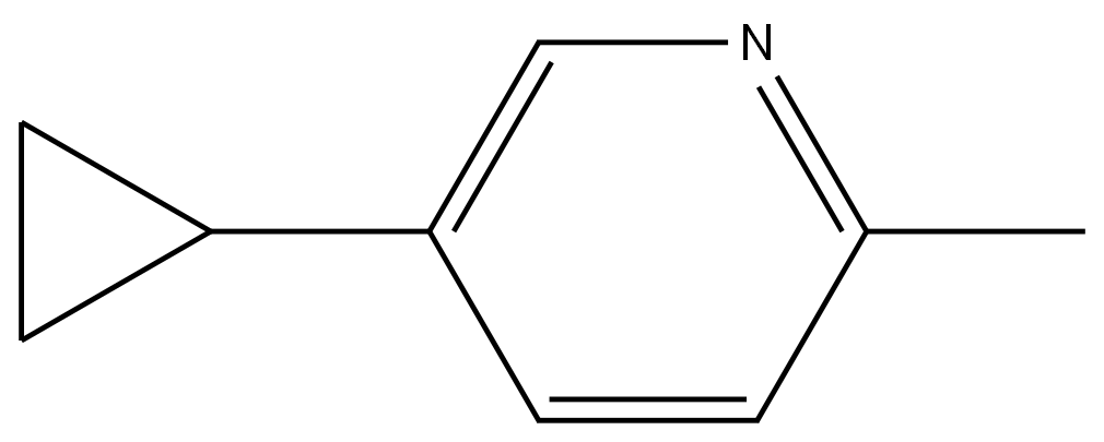 5-Cyclopropyl-2-methylpyridine 结构式