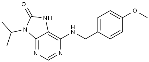 8H-Purin-8-one, 7,9-dihydro-6-[[(4-methoxyphenyl)methyl]amino]-9-(1-methylethyl)- 结构式