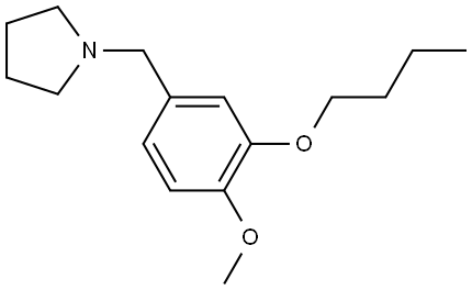 1-[(3-Butoxy-4-methoxyphenyl)methyl]pyrrolidine 结构式