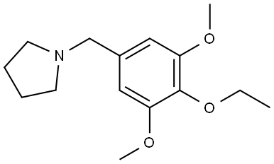 1-[(4-Ethoxy-3,5-dimethoxyphenyl)methyl]pyrrolidine 结构式