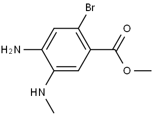 4-氨基-2-溴-5-(甲氨基)苯甲酸甲酯 结构式