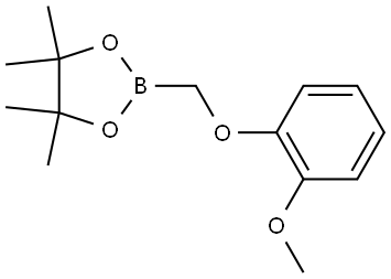 2-[(2-Methoxyphenoxy)methyl]-4,4,5,5-tetramethyl-1,3,2-dioxaborolane 结构式