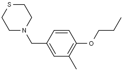 4-[(3-Methyl-4-propoxyphenyl)methyl]thiomorpholine 结构式