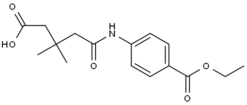 Benzoic acid, 4-[(4-carboxy-3,3-dimethyl-1-oxobutyl)amino]-, 1-ethyl ester 结构式