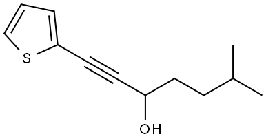 6-Methyl-1-(2-thienyl)-1-heptyn-3-ol 结构式