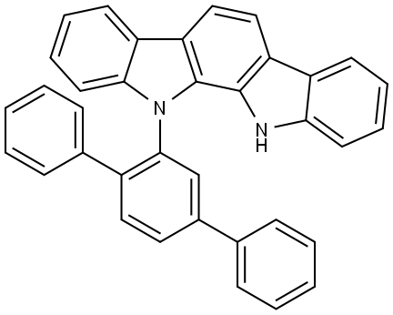 5,8-二氢吲哚并[2,3-C]咔唑3联苯衍生物 结构式