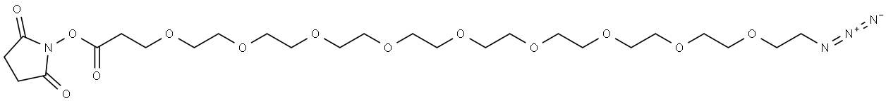 叠氮-九聚乙二醇-NHS 酯 结构式