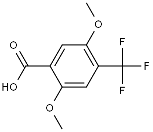 2,5-dimethoxy-4-(trifluoromethyl)benzoic acid 结构式