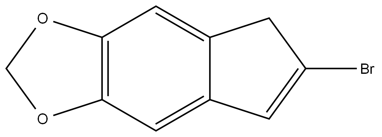 6-溴-5H-茚并[5,6-D][1,3]二氧杂环戊烯 结构式