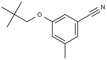 3-(2,2-Dimethylpropoxy)-5-methylbenzonitrile 结构式