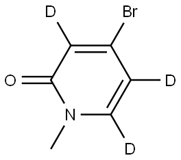 4-bromo-1-methylpyridin-2(1H)-one-3,5,6-d3 结构式