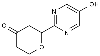 2-(5-hydroxypyrimidin-2-yl)tetrahydro-4H-pyran-4-one 结构式