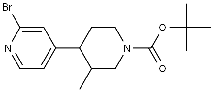 tert-butyl 4-(2-bromopyridin-4-yl)-3-methylpiperidine-1-carboxylate 结构式