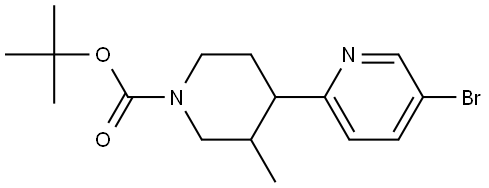 tert-butyl 4-(5-bromopyridin-2-yl)-3-methylpiperidine-1-carboxylate 结构式