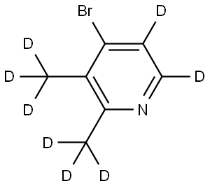 4-bromo-2,3-bis(methyl-d3)pyridine-5,6-d2 结构式