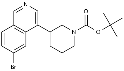 tert-butyl 3-(6-bromoisoquinolin-4-yl)piperidine-1-carboxylate 结构式